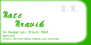 mate mravik business card