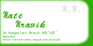 mate mravik business card